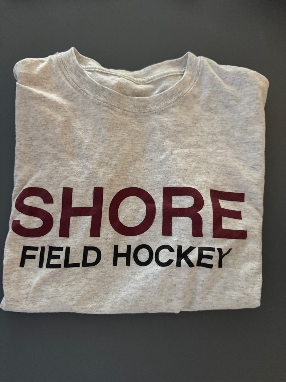 Shore Field Hockey Short Sleeve Tee - Gray with Maroon and Black